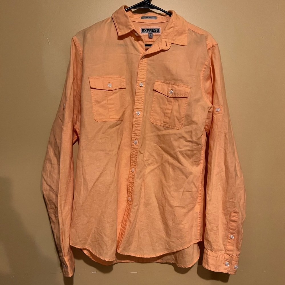 Men’s Express Linen Button Down Shirt